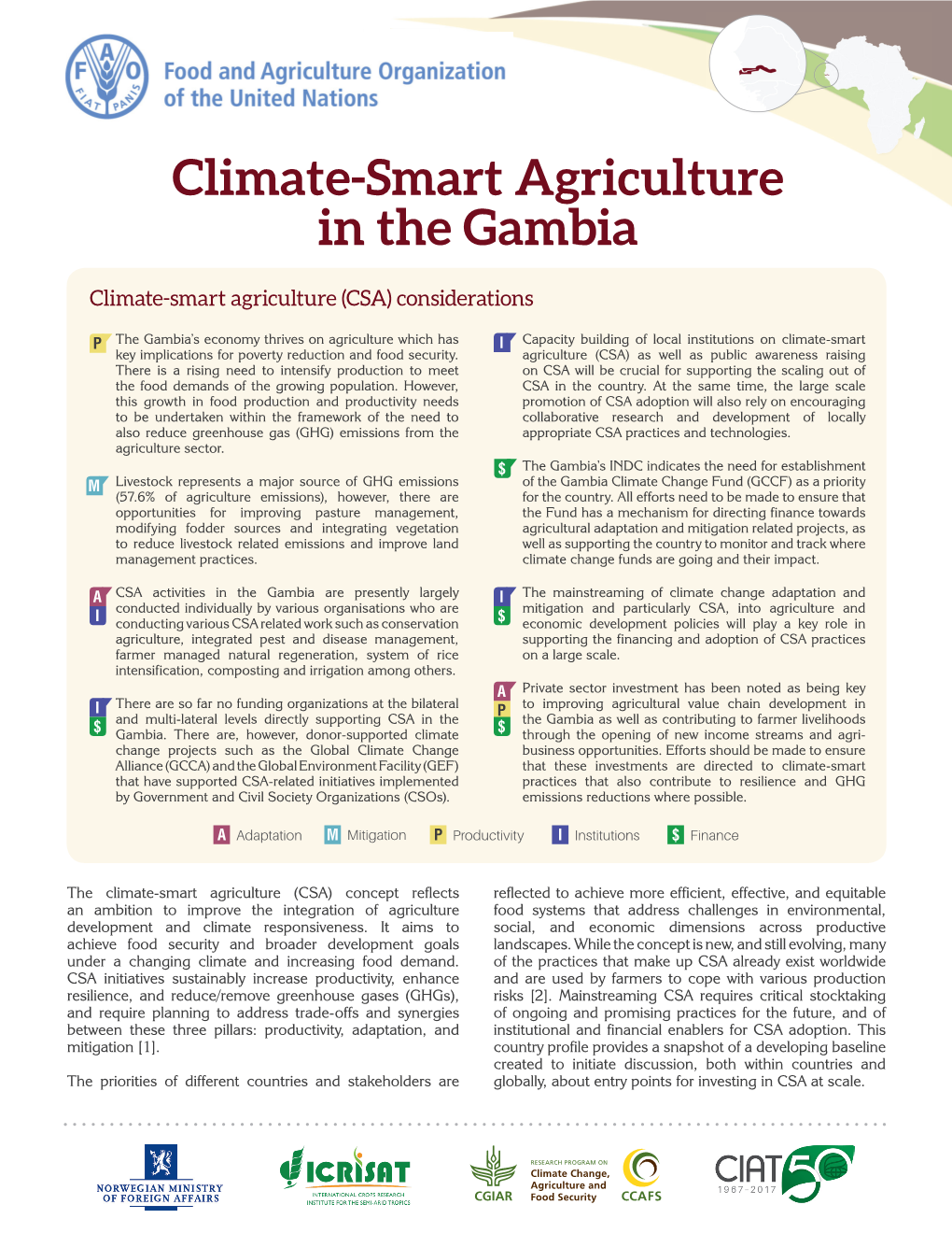 Climate-Smart Agriculture in the Gambia