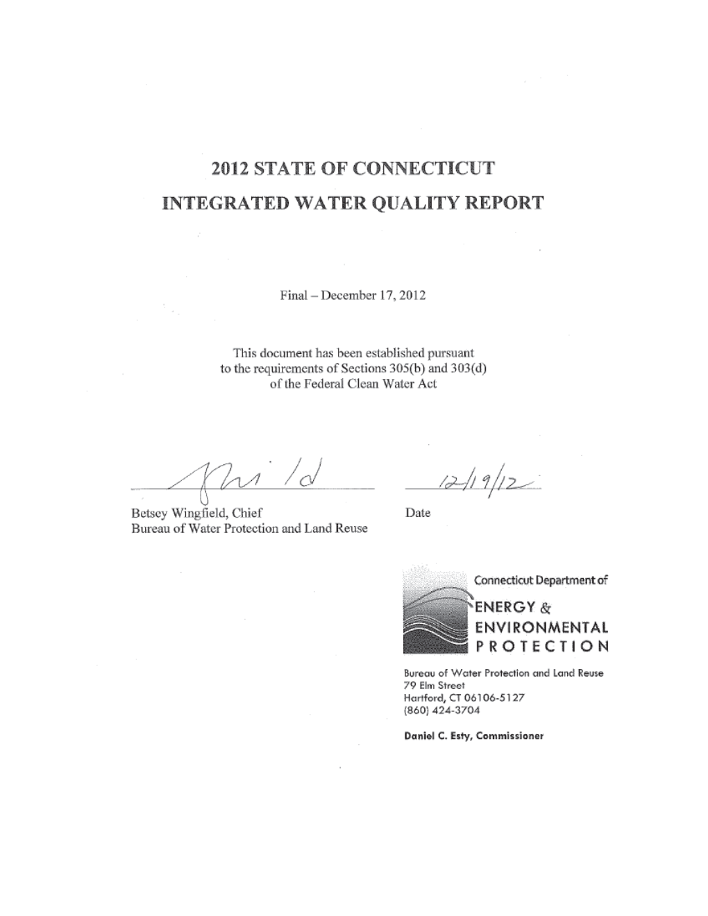 2012 Connecticut Integrated Water Quality Report