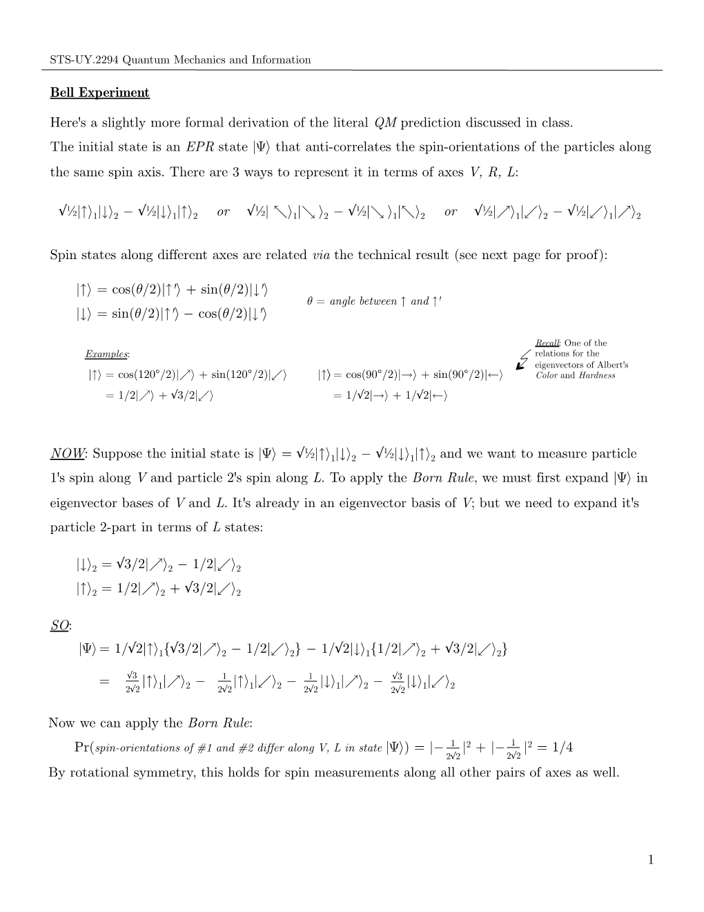 Bell Experiment