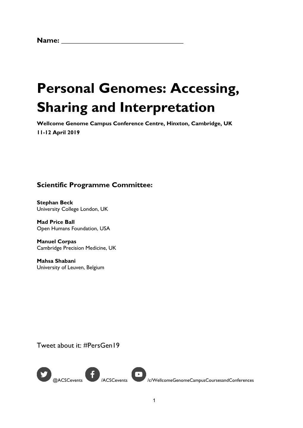 Personal Genomes: Accessing