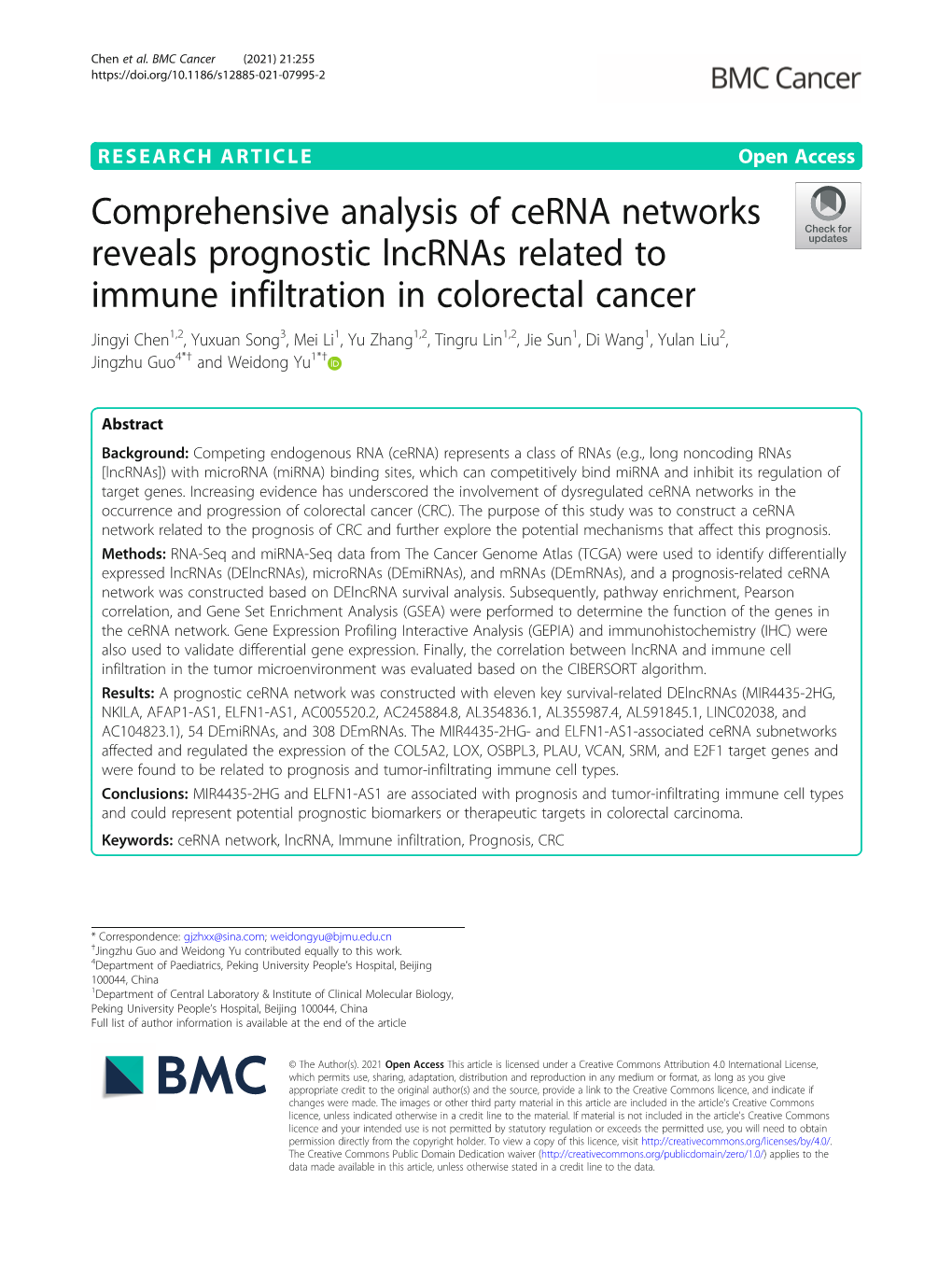 Comprehensive Analysis of Cerna Networks Reveals Prognostic
