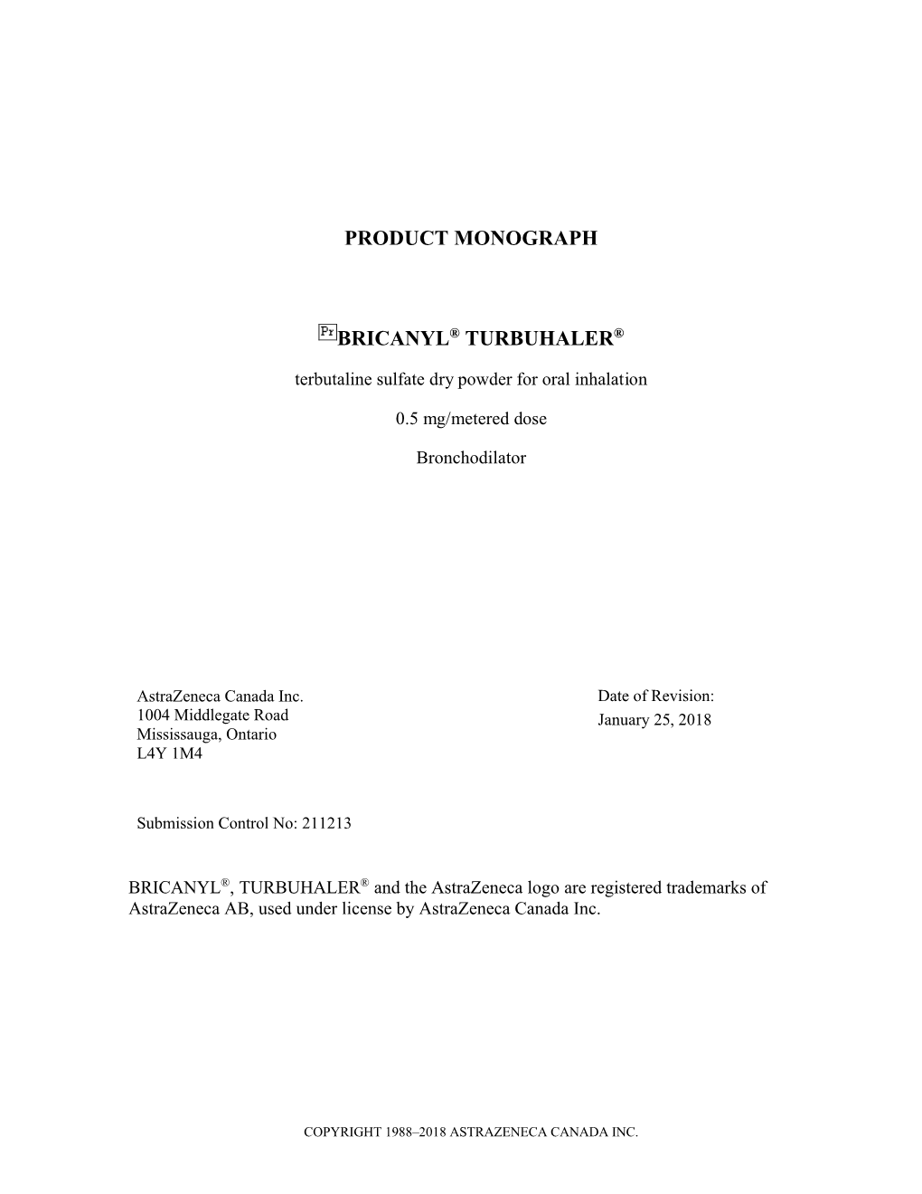 Product Monograph Bricanyl® Turbuhaler®