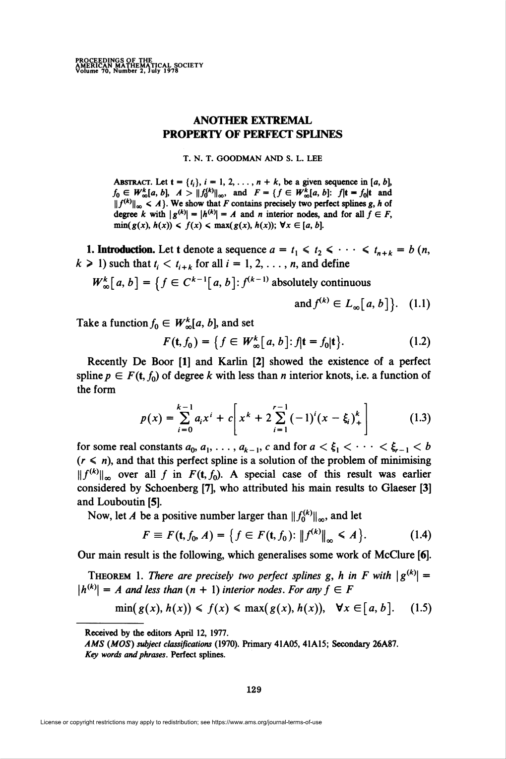 F(T,/0): Ll/X &lt; A). (1.4)