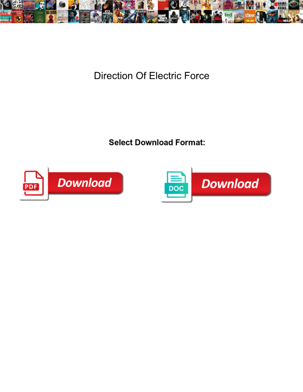 Direction of Electric Force