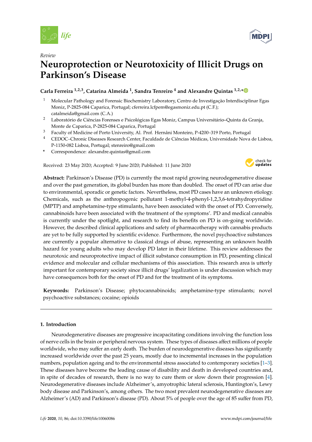 Neuroprotection Or Neurotoxicity of Illicit Drugs on Parkinson's Disease