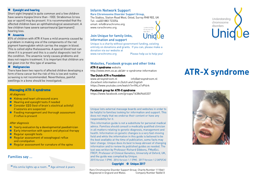 ATR-X Syndrome