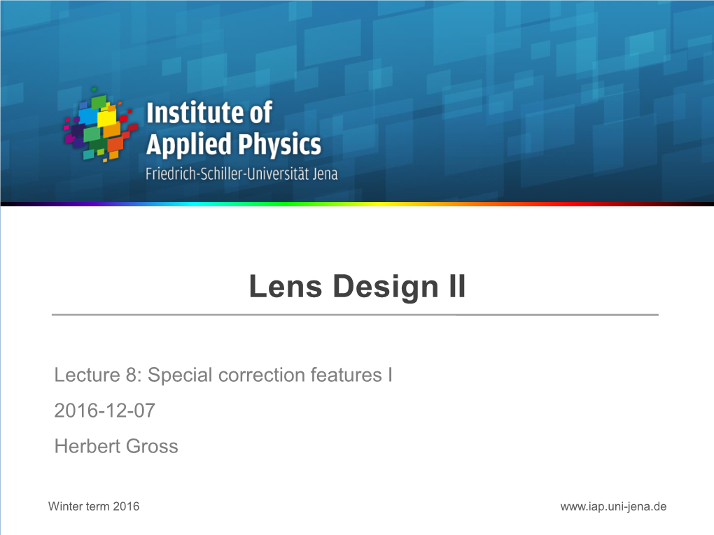 LDII16 Lens Design II