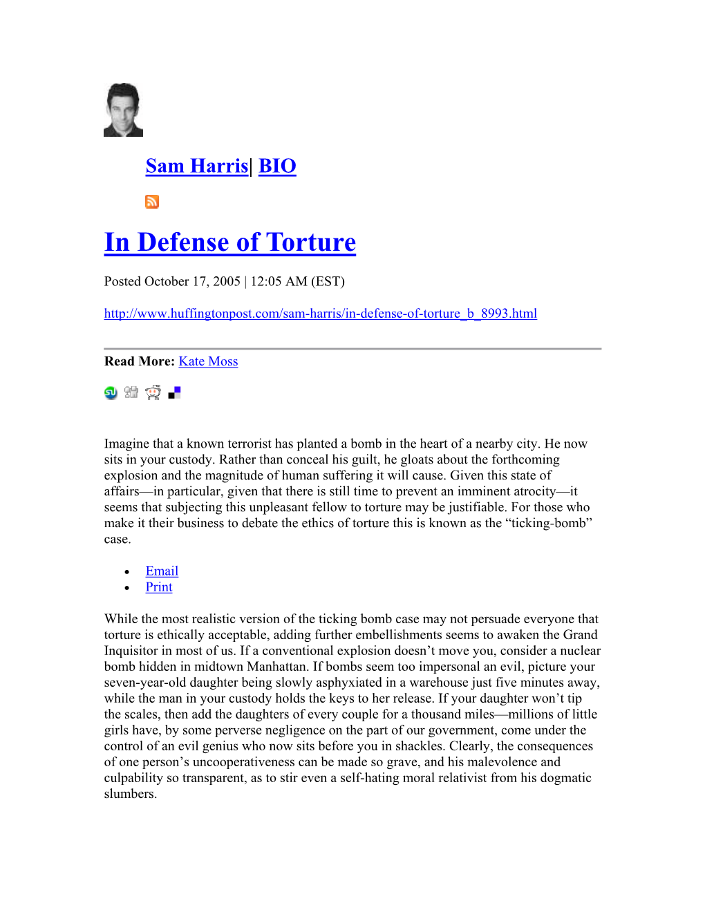 In Defense of Torture