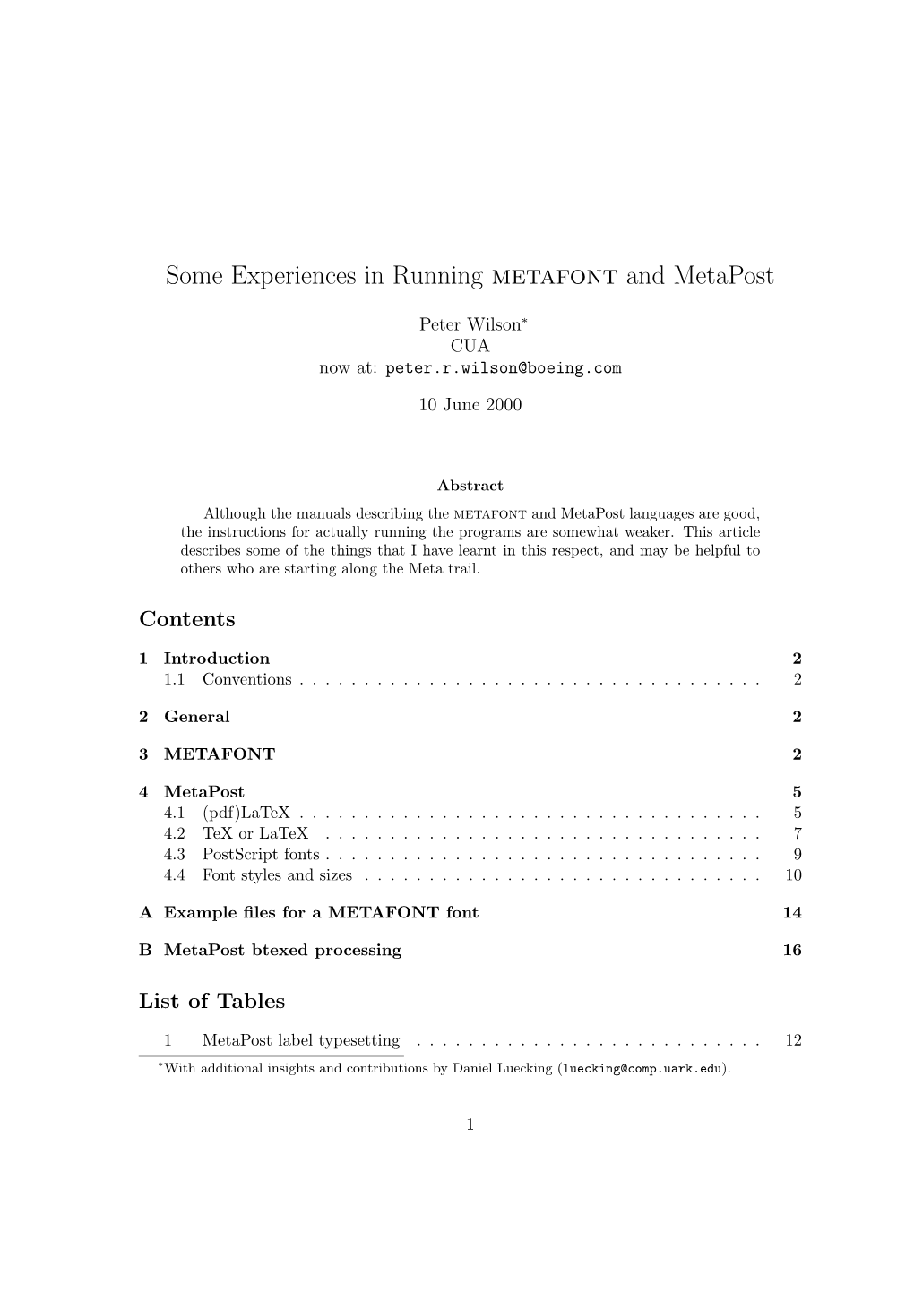 Some Experiences in Running Metafont and Metapost