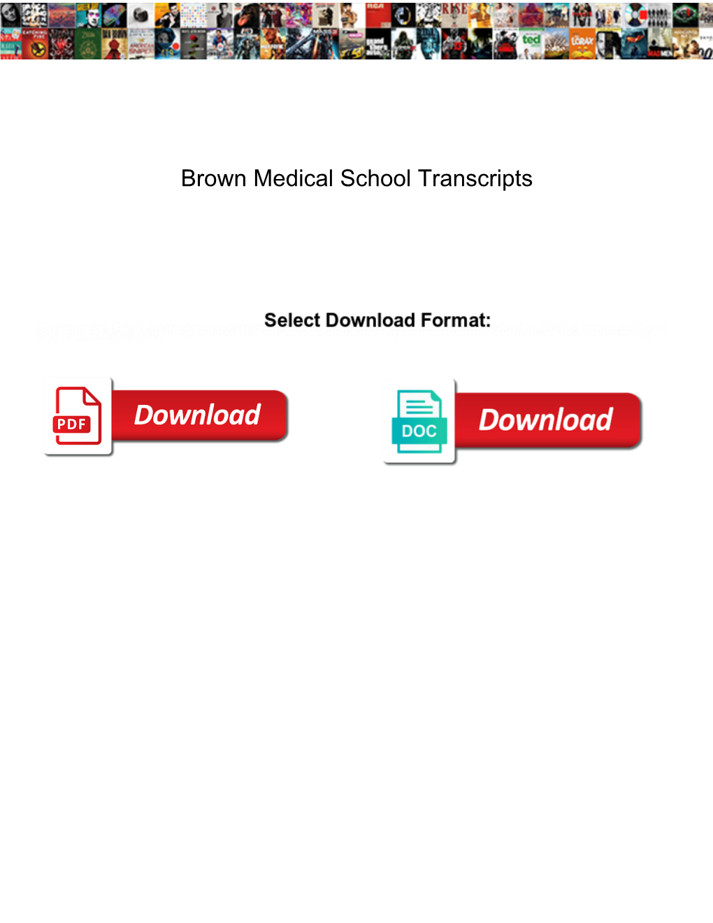 Brown Medical School Transcripts