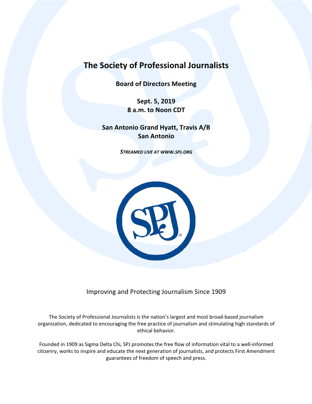 The Society of Professional Journalists