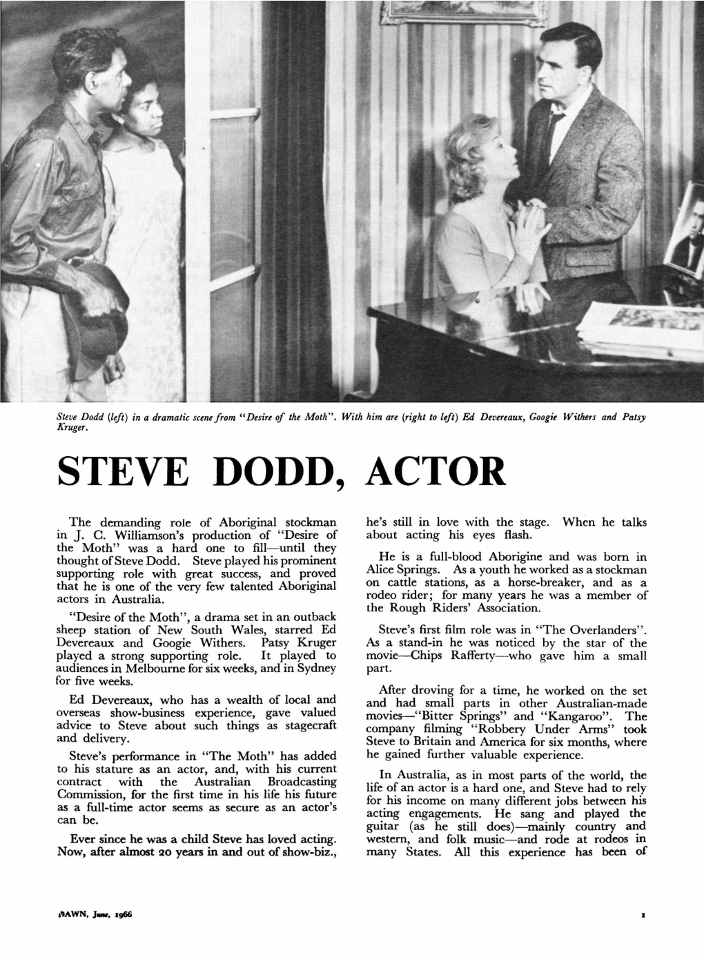 Steve Dodd, Actor