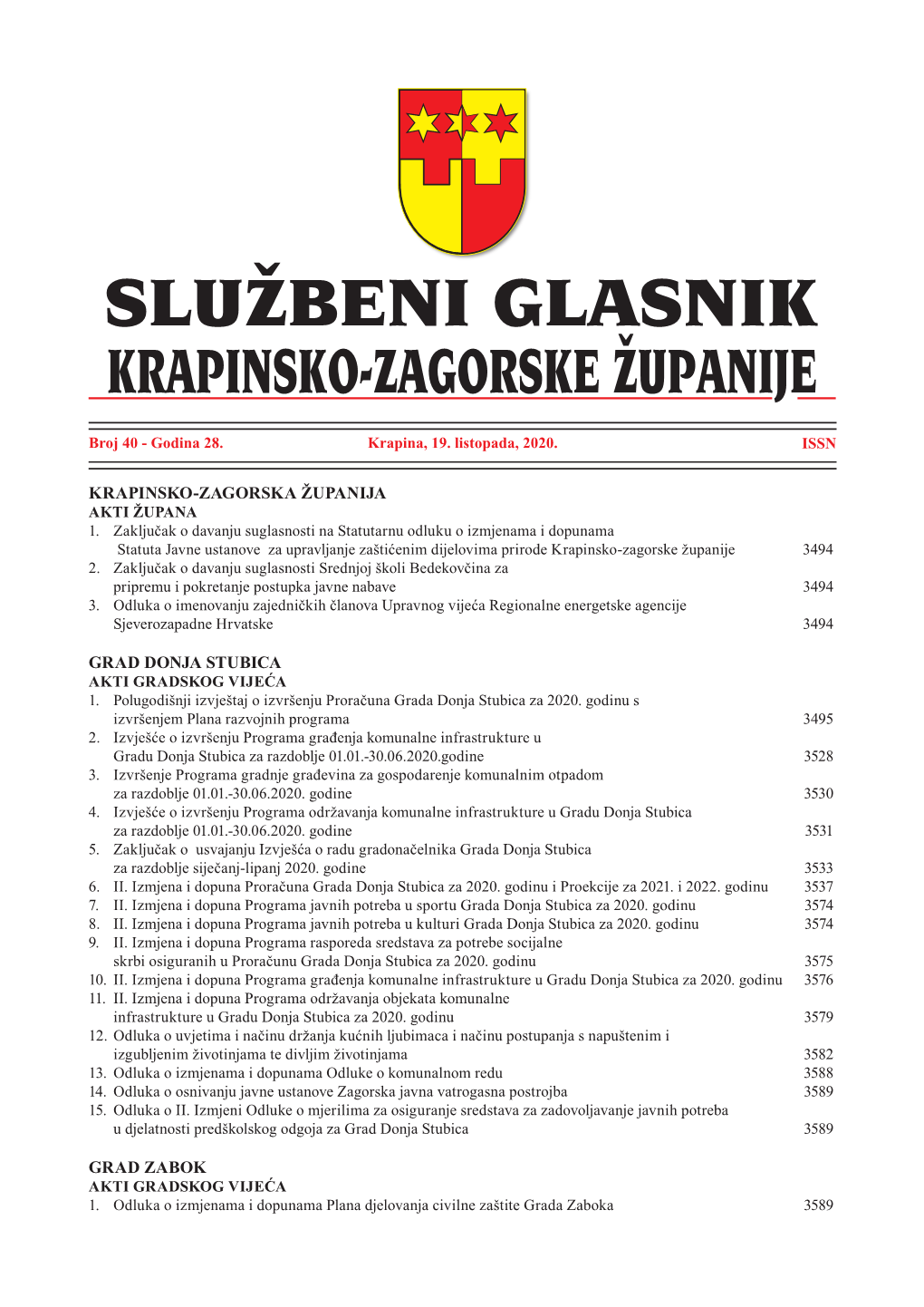 Krapinsko-Zagorska Županija Grad Donja Stubica