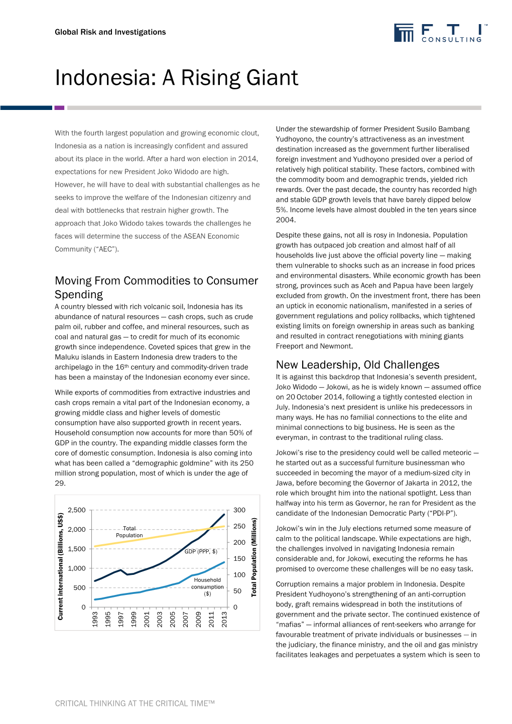 Indonesia: a Rising Giant