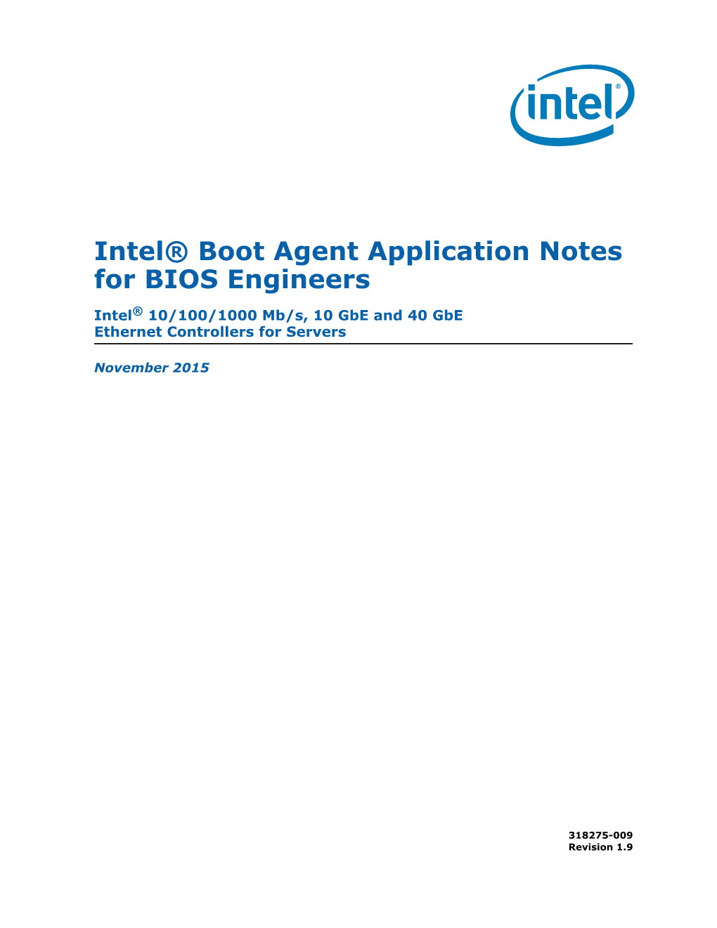 Intel® Boot Agent Application Notes for BIOS Engineers