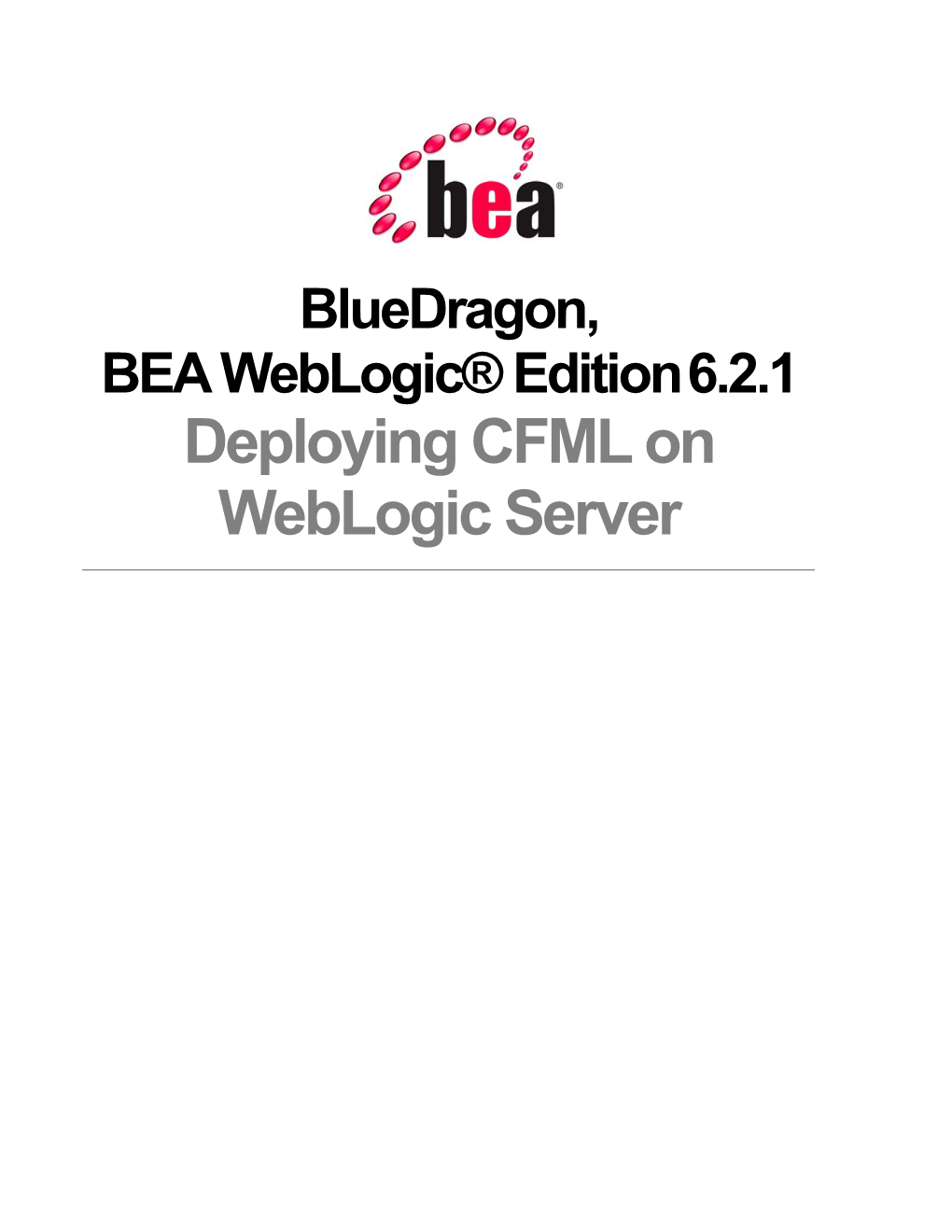 Deploying CFML on Weblogic Server