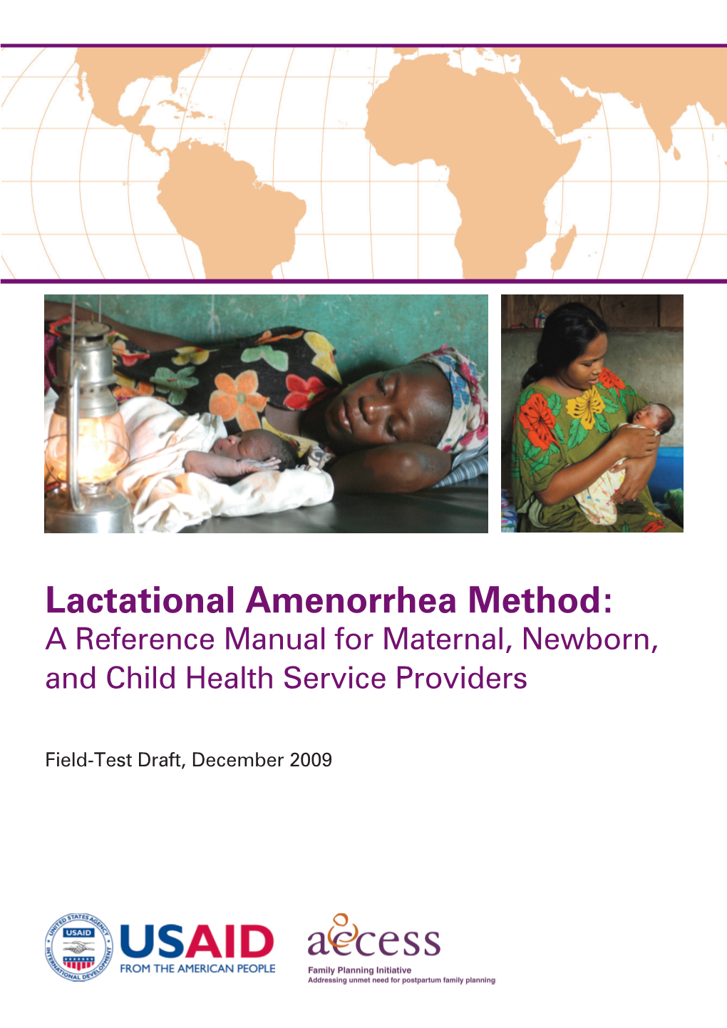 Lactational Amenorrhea Method: a Reference Manual for Maternal, Newborn, and Child Health Service Providers