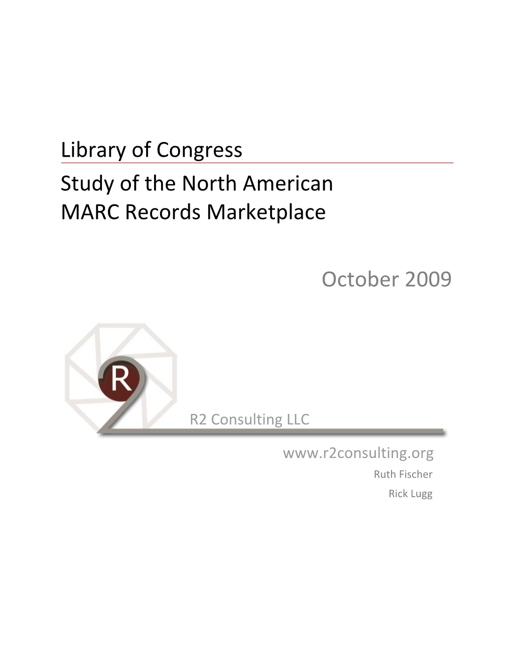 Study of the North American MARC Records Marketplace