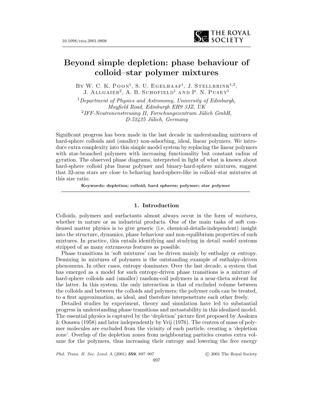 Beyond Simple Depletion: Phase Behaviour of Colloid–Star Polymer Mixtures