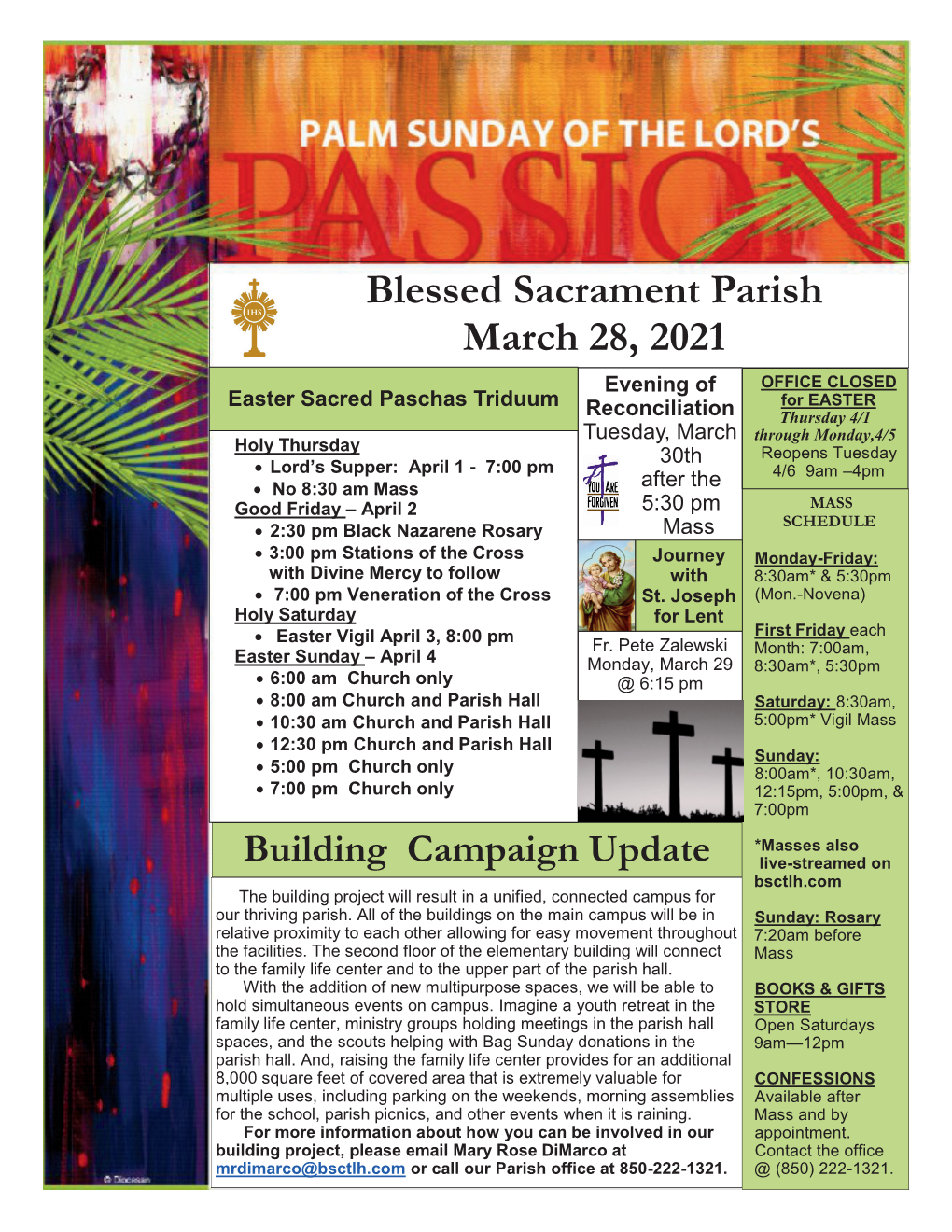 Blessed Sacrament Parish March 28, 2021