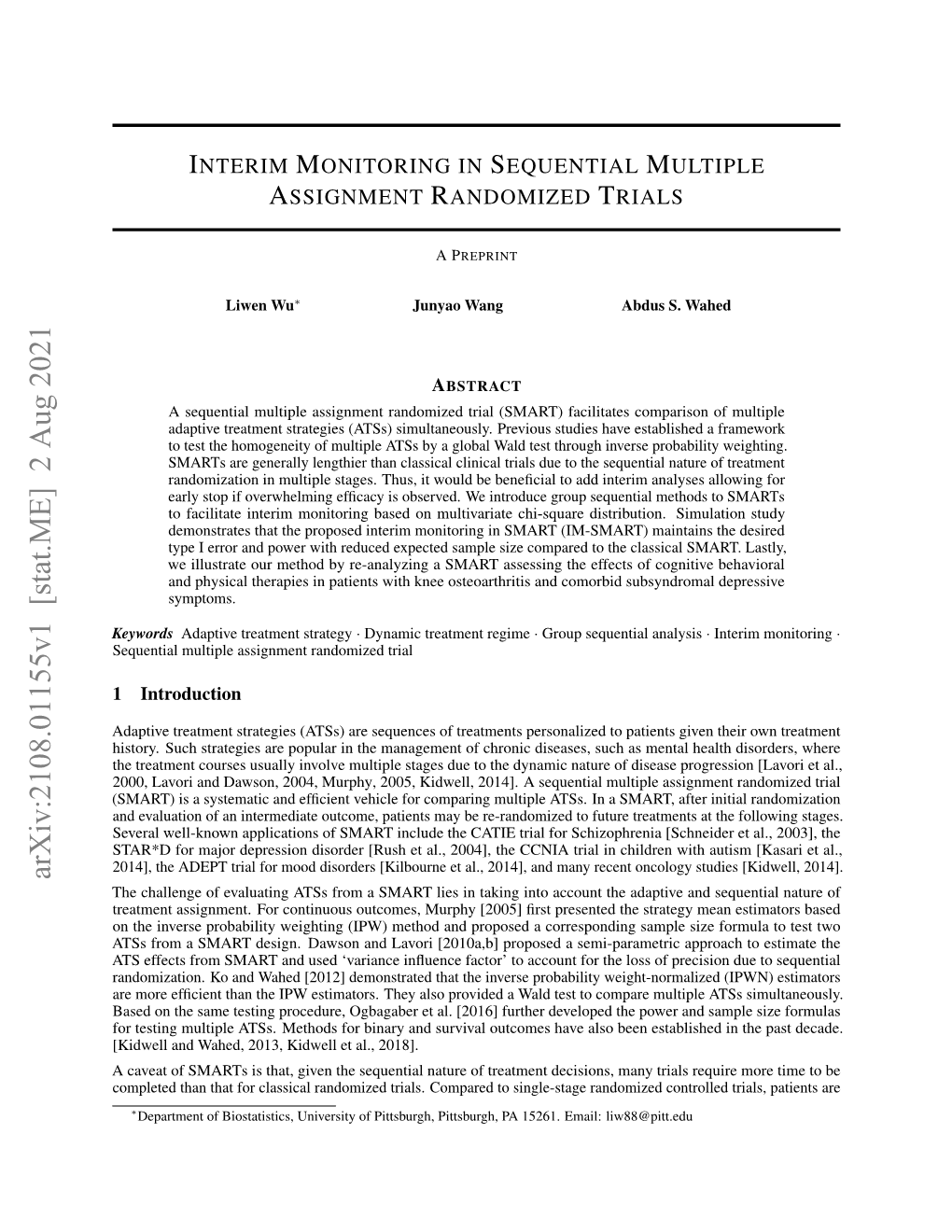 Interim Monitoring in Sequential Multiple Assignment Randomized