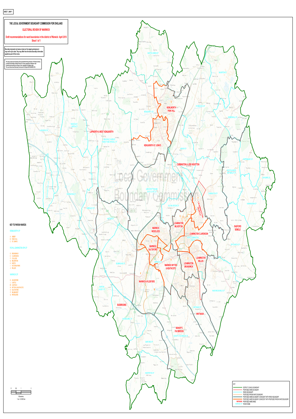 THE LOCAL GOVERNMENT BOUNDARY COMMISSION for ENGLAND ELECTORAL REVIEW of WARWICK Draft Recommendations for Ward Boundaries in Th