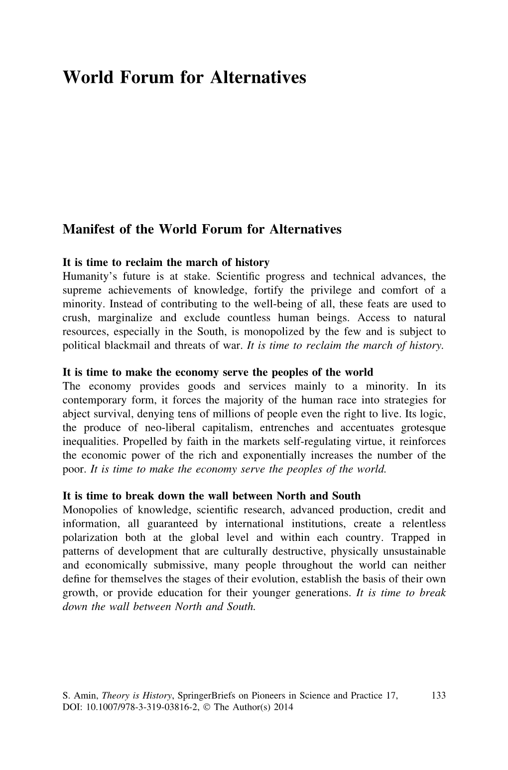 World Forum for Alternatives