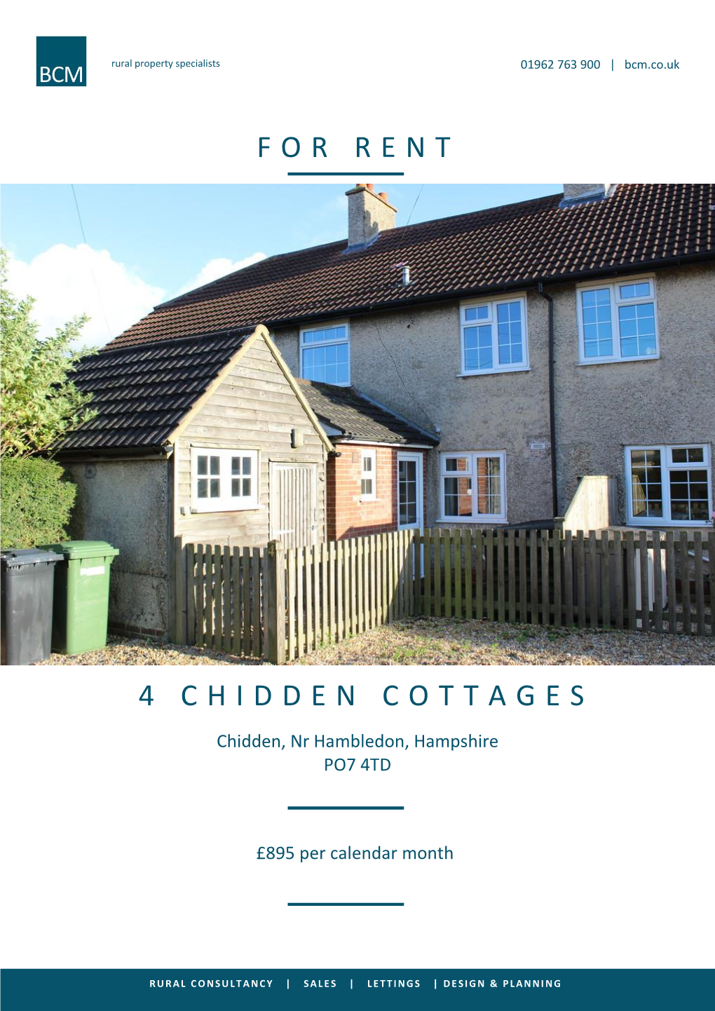 For Rent 4 Chidden Cottages