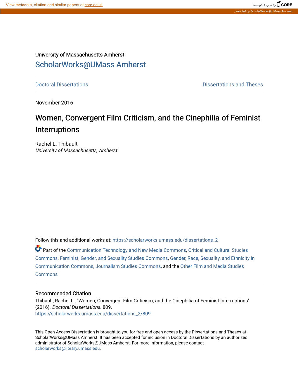 Women, Convergent Film Criticism, and the Cinephilia of Feminist Interruptions