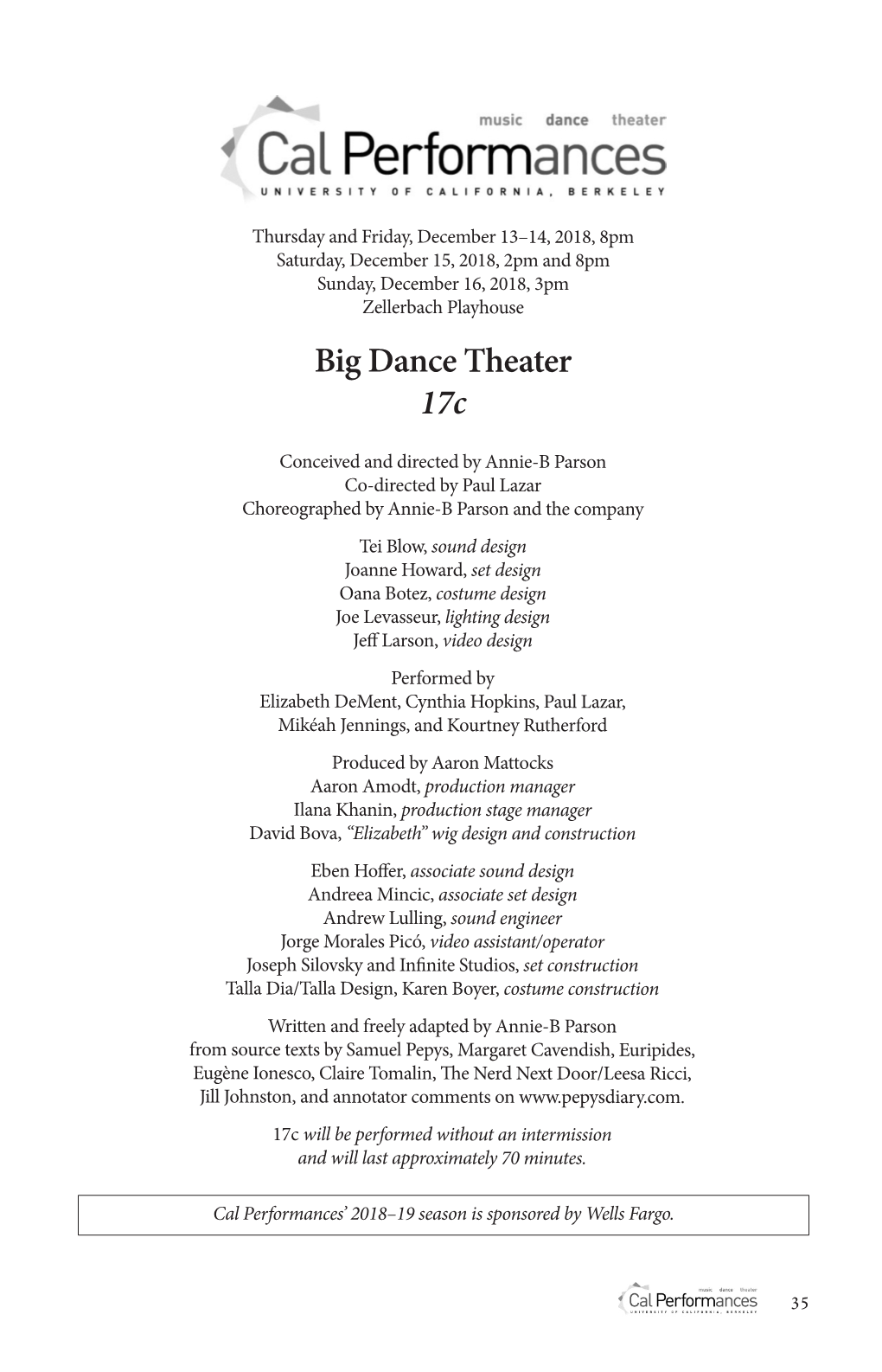 Big Dance Theater 17C