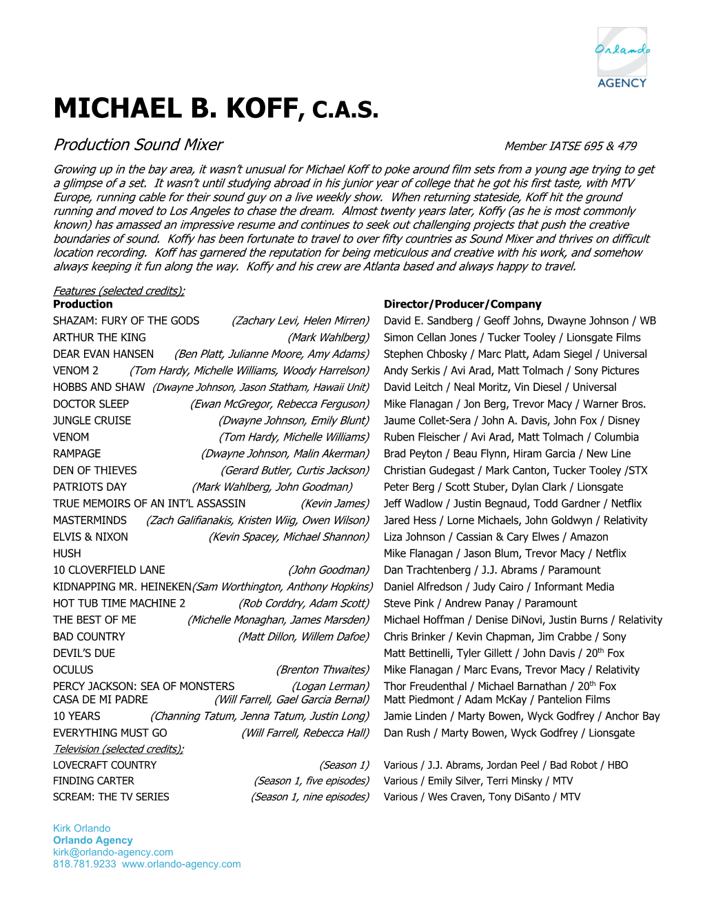 Michael B. Koff, C.A.S