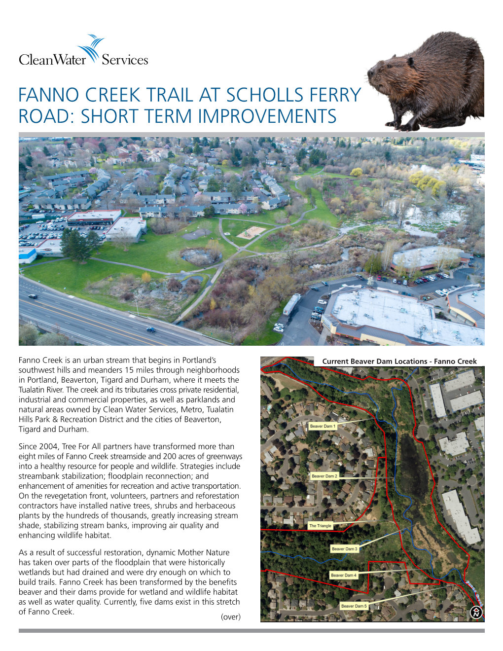 Fanno Creek Trail at Scholls Ferry Road: Short Term Improvements