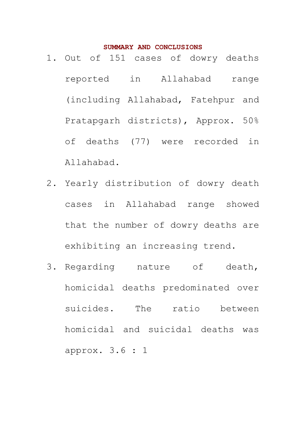 Summary and Conclusions