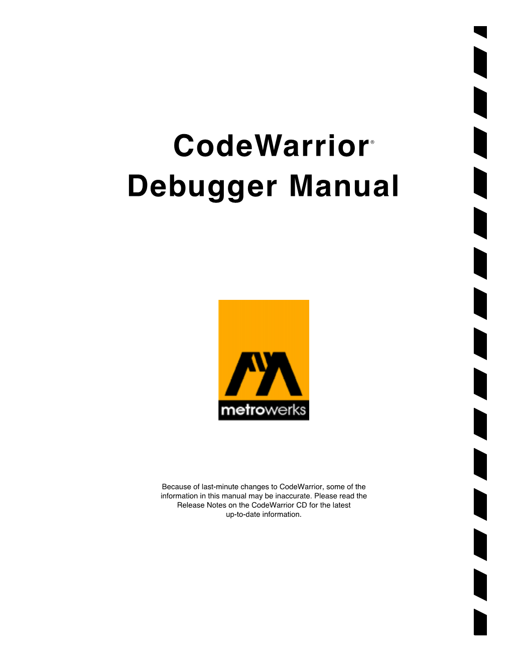 Codewarrior® Debugger Manual