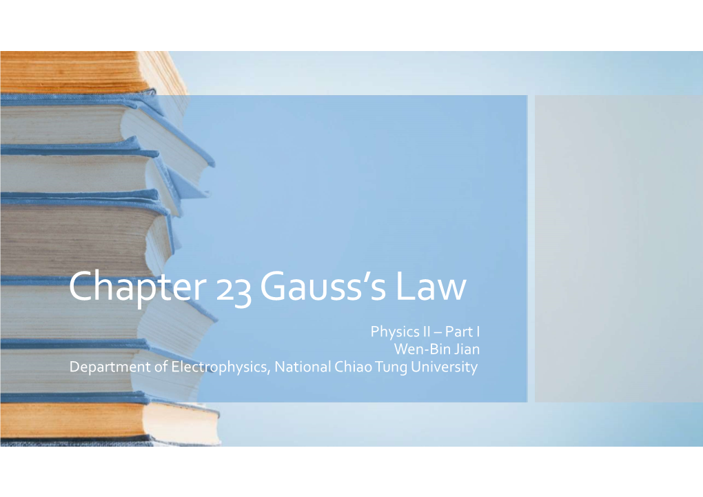 Chapter 23 Gauss's