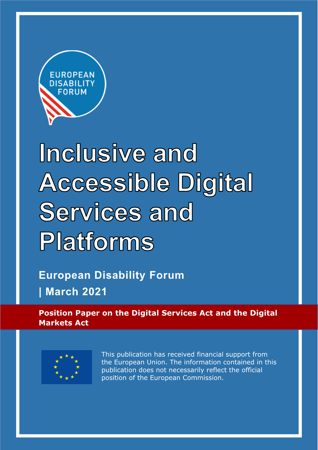 EDF Position Paper on the Digital Services Act and Digital Markets