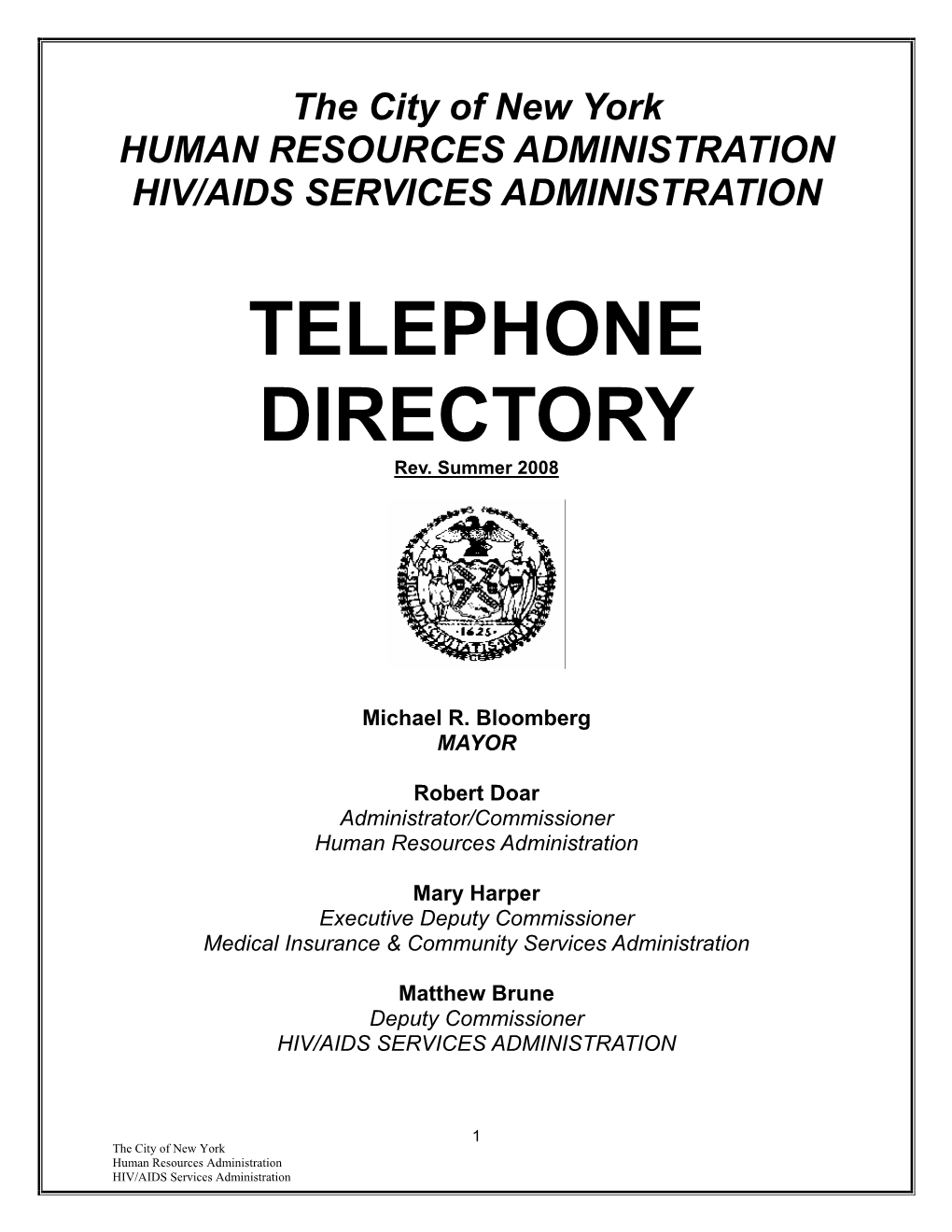 TELEPHONE DIRECTORY Rev