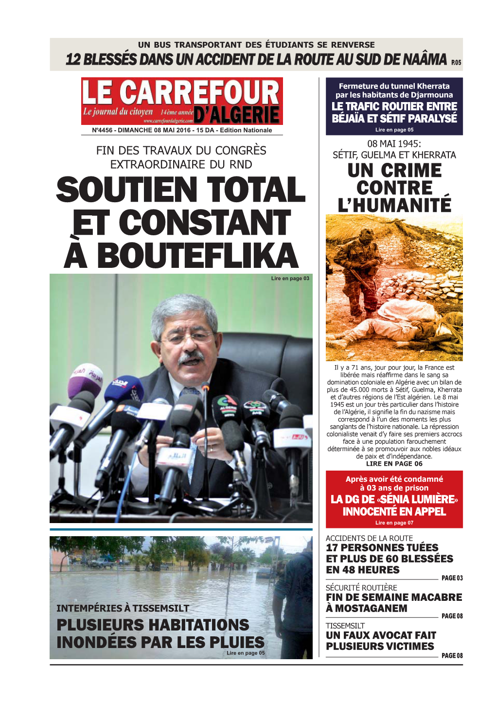 Soutien Total Et Constant À Bouteflika Par B