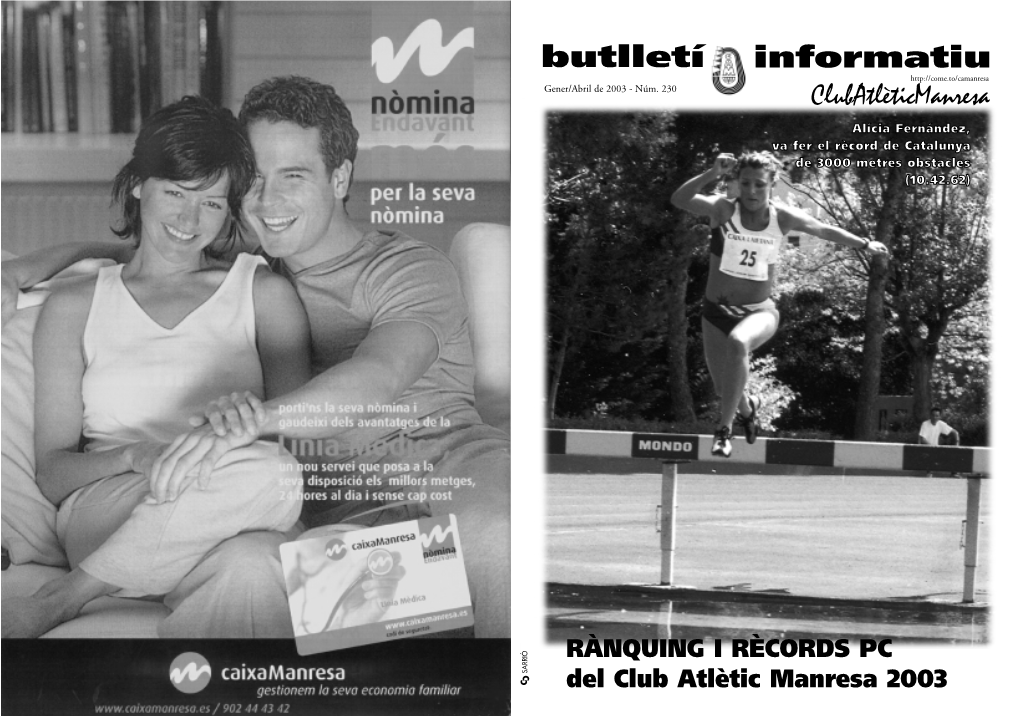 Butlletí Informatiu Gener/Abril De 2003 - Núm
