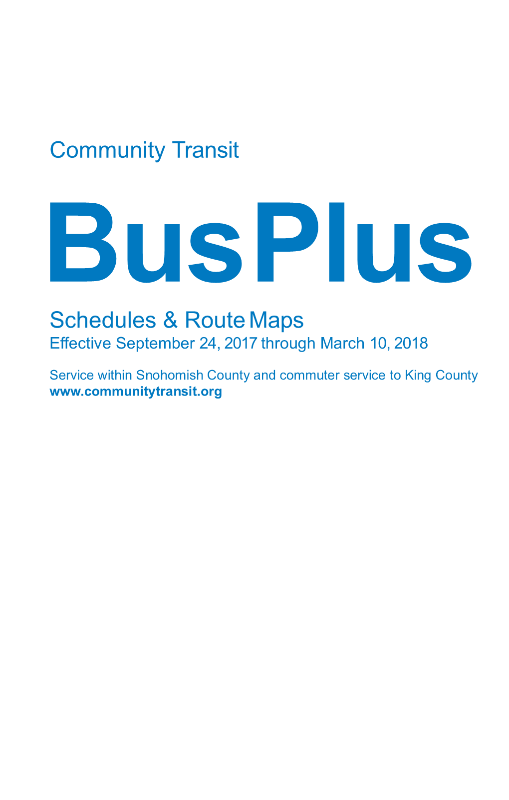 Community Transit Schedules & Routemaps