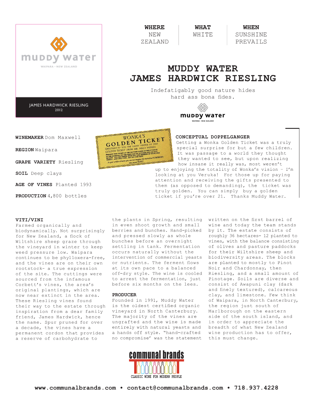 MUDDY WATER JAMES HARDWICK RIESLING Indefatigably Good Nature Hides Hard Ass Bona Fides