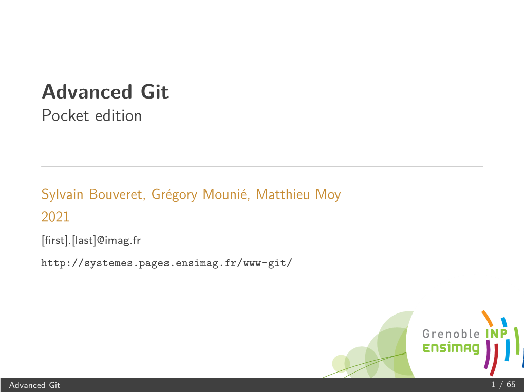 Advanced Git Pocket Edition