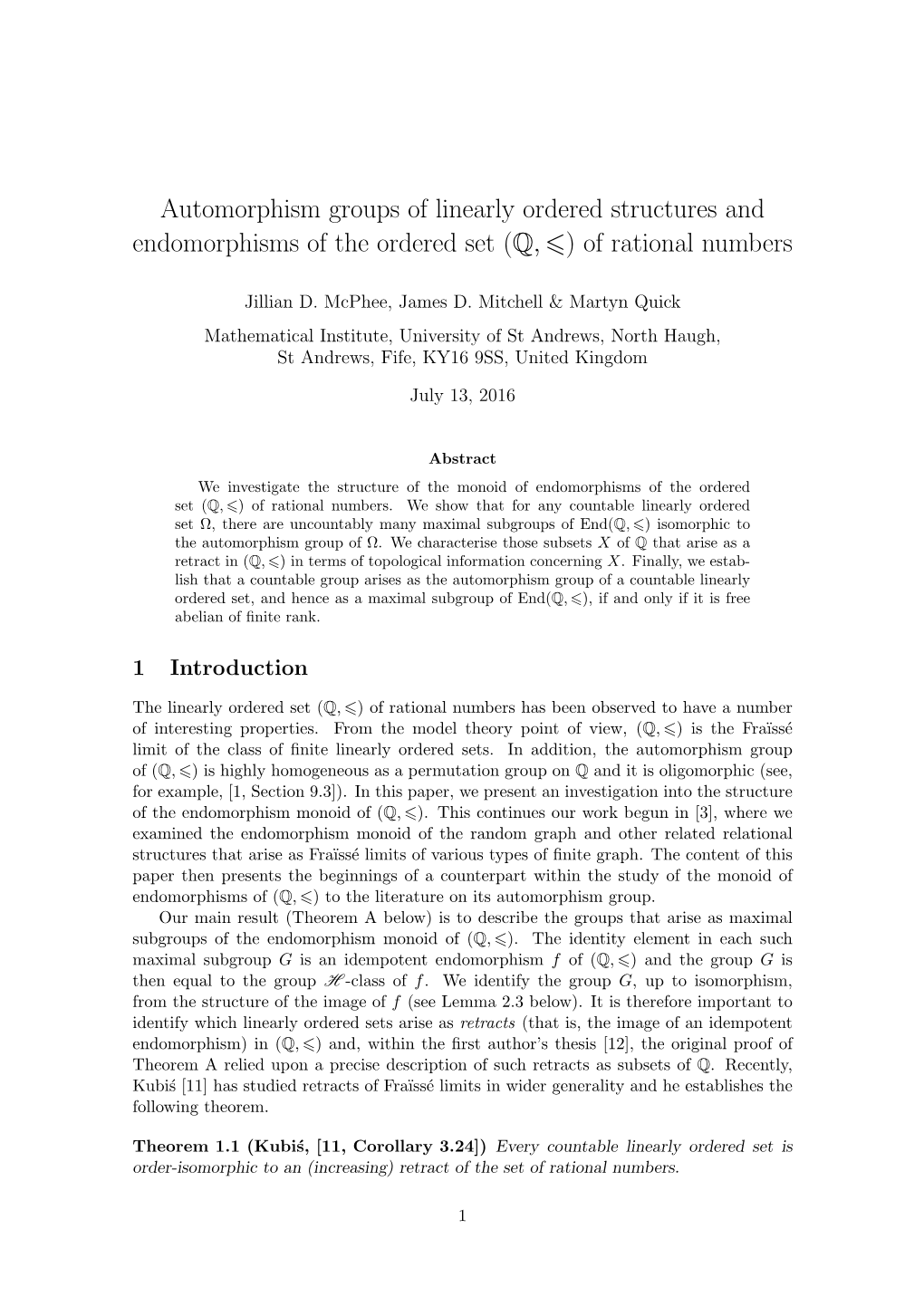 Of Rational Numbers