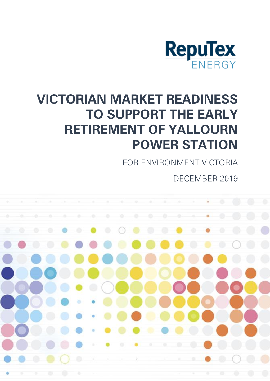 Victorian Market Readiness to Support the Early Retirement of Yallourn Power Station for Environment Victoria