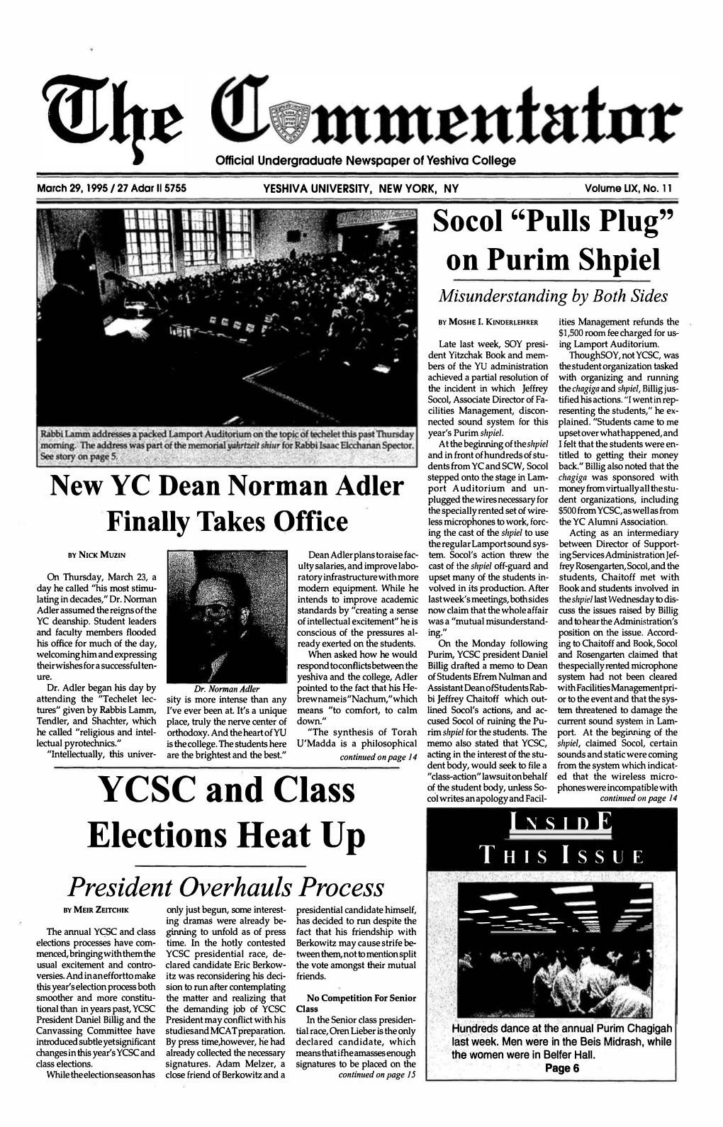 YCSC and Class Elections Heat Up