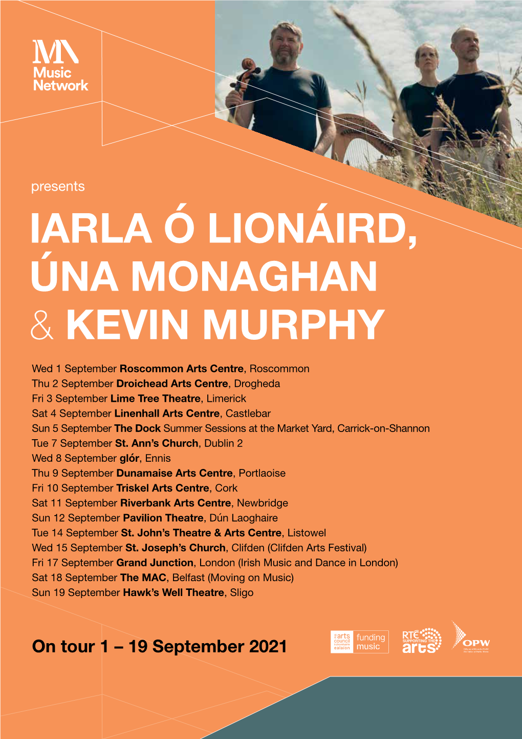Iarla Ó Lionáird, Úna Monaghan & Kevin Murphy