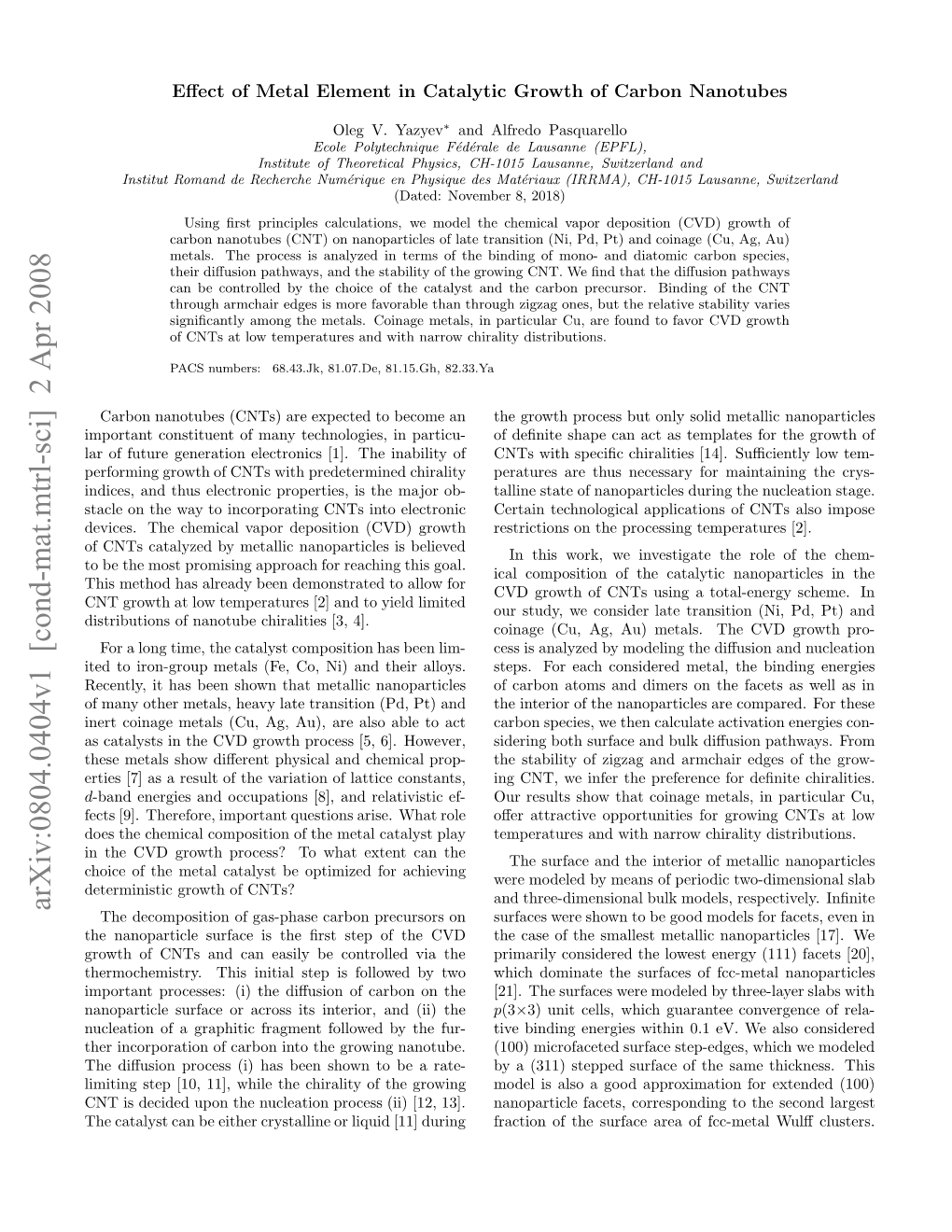 Arxiv:0804.0404V1 [Cond-Mat.Mtrl-Sci] 2 Apr 2008 H Aaytcnb Ihrcytlieo Iud[1 During [11] Liquid 13]