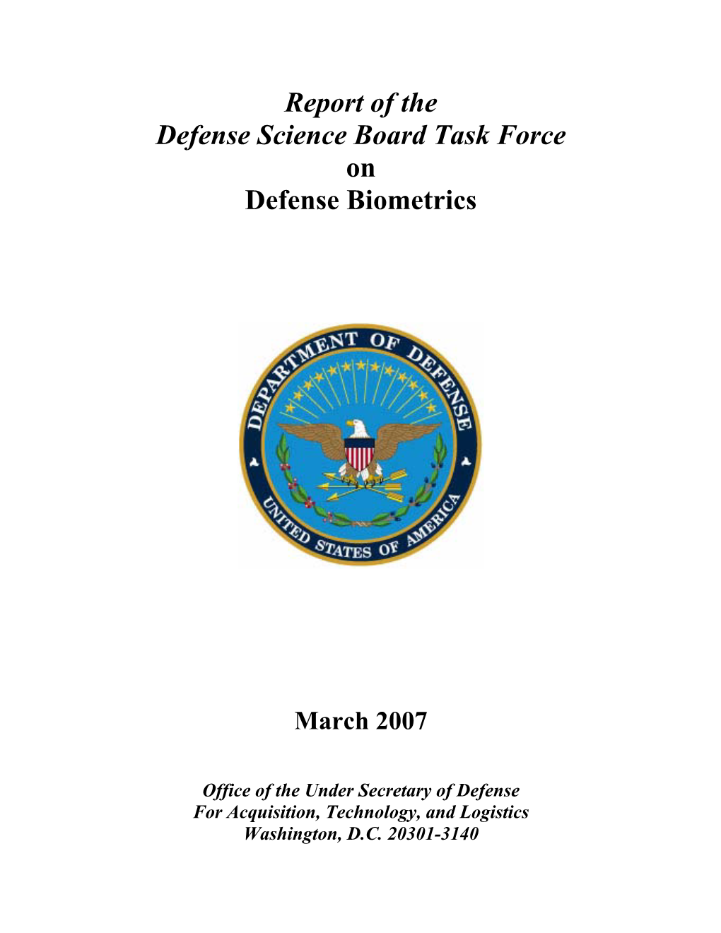 Defense Biometrics