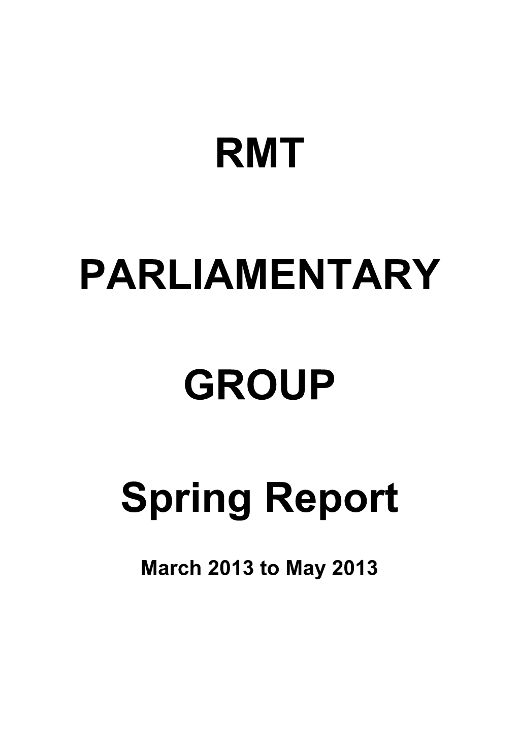 Rmt Parliamentary Group - DocsLib