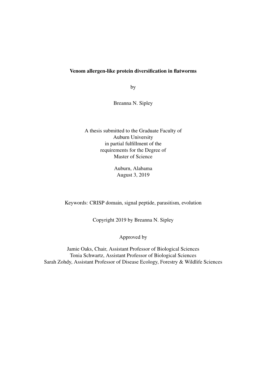 Venom Allergen-Like Protein Diversification in Flatworms By